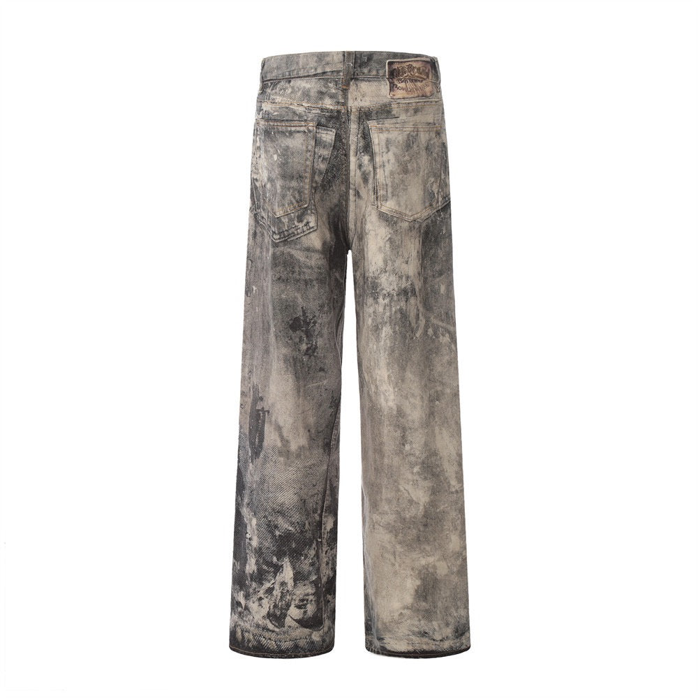 Painted Distressed Jeans